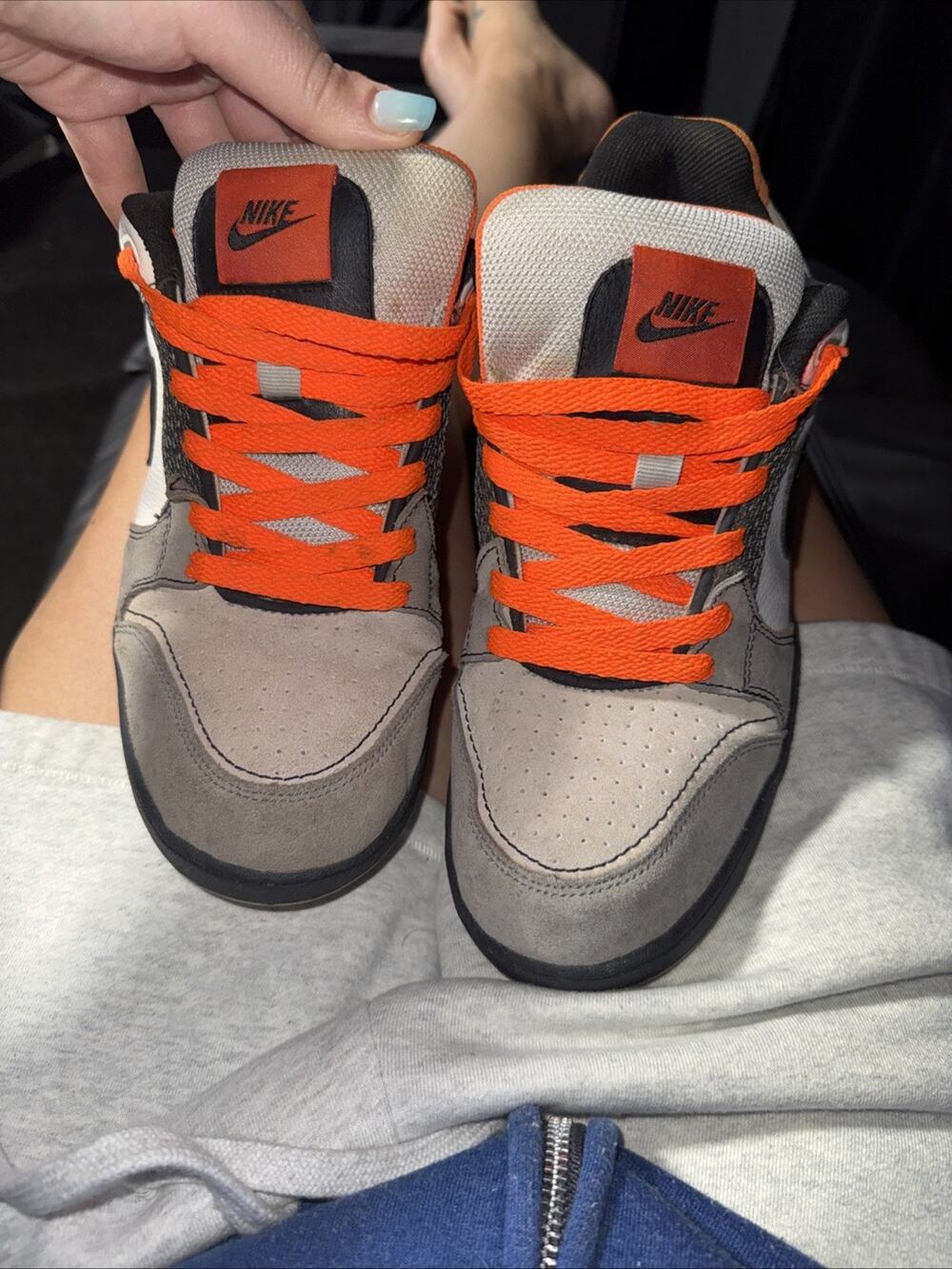 Nike Dunk Low 2007 Orange Grey Black Vintage 318904 Men’s Size 10.5 Rare Retro